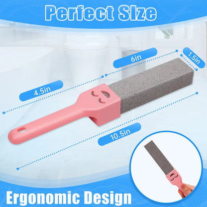 12-Pack Long Handle Pumice Stone Toilet Cleaner for Limescale & Stain Removal