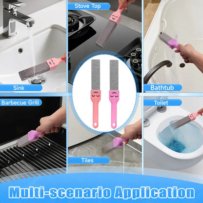 12-Pack Long Handle Pumice Stone Toilet Cleaner for Limescale & Stain Removal