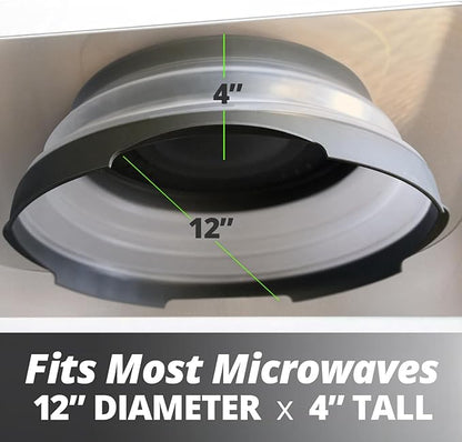 Magnetic Microwave Splatter Cover — 12-Inch Collapsible