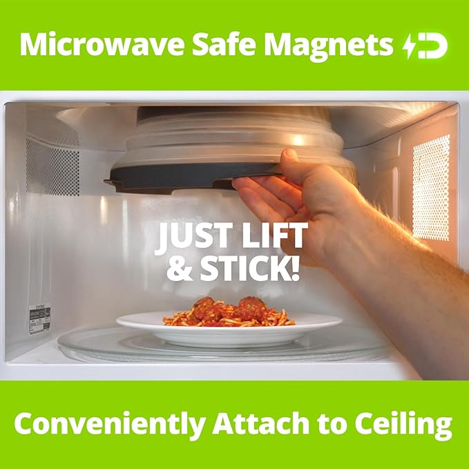 Magnetic Microwave Splatter Cover — 12-Inch Collapsible