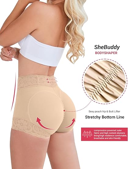 Tummy Control Shapewear for Women Compression Underwear Short Lace Butt Lifter Shapewear