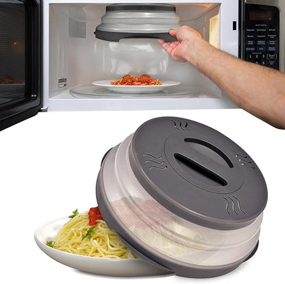 Magnetic Microwave Splatter Cover — 12-Inch Collapsible