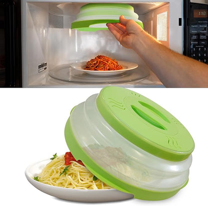 Magnetic Microwave Splatter Cover — 12-Inch Collapsible
