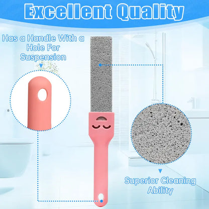 12-Pack Long Handle Pumice Stone Toilet Cleaner for Limescale & Stain Removal