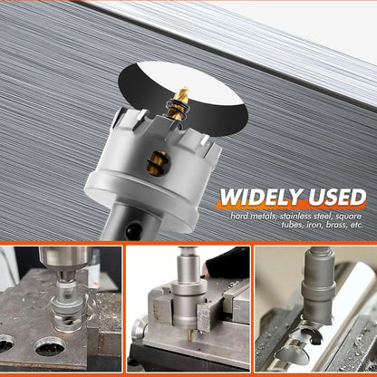 Carbide TCT Hole Saw Kit 5/8"-2-1/4" for Precision Cutting Stainless Steel Iron Copper Brass